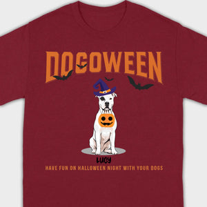Personalized Dogoween T-Shirt | Custom Dog Halloween Tee - 89Prints