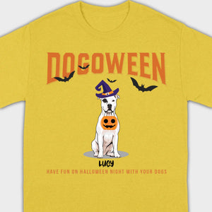 Personalized Dogoween T-Shirt | Custom Dog Halloween Tee - 89Prints