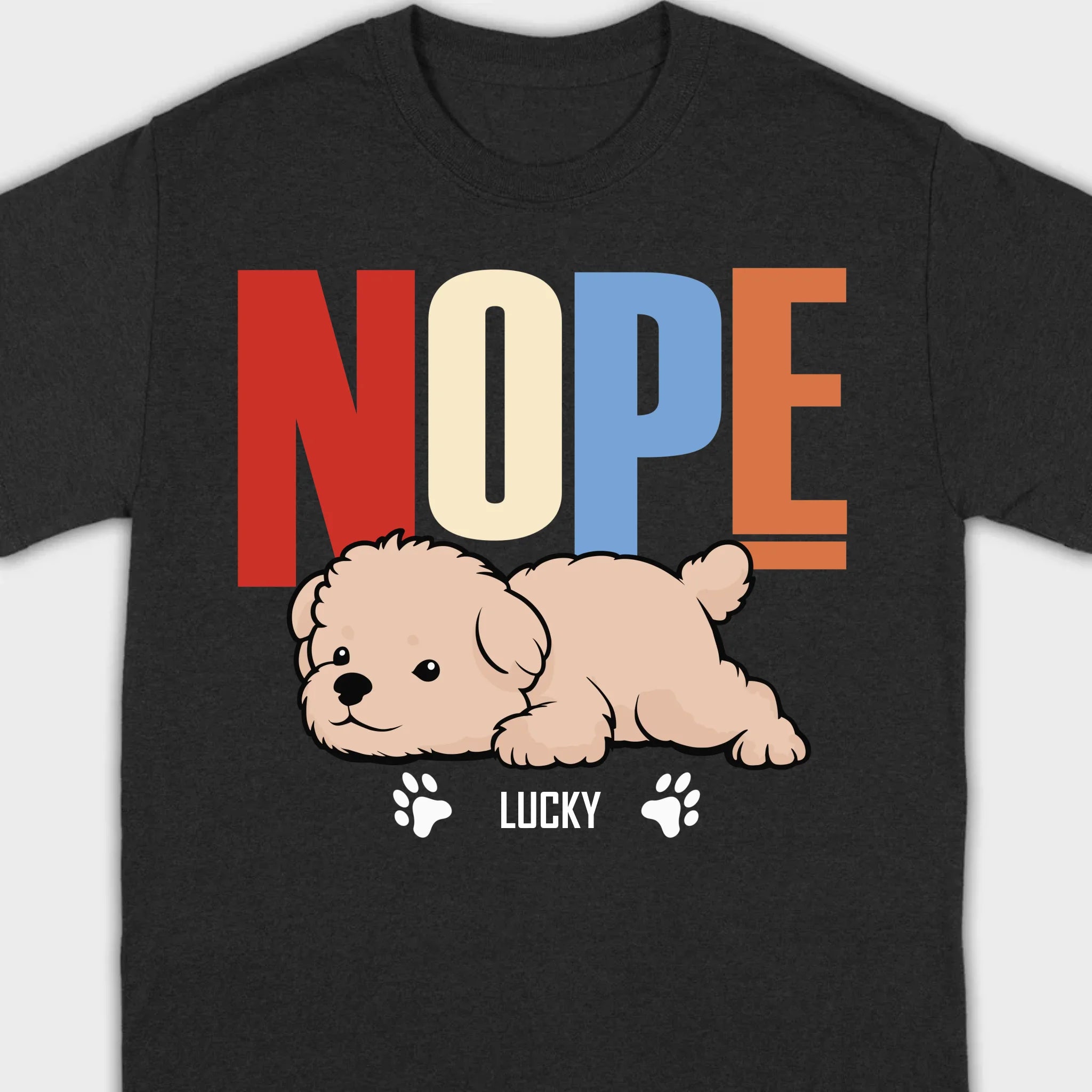 Custom Dog Breed Basic Tee, Personalized Pet Name T-Shirt - 89Prints