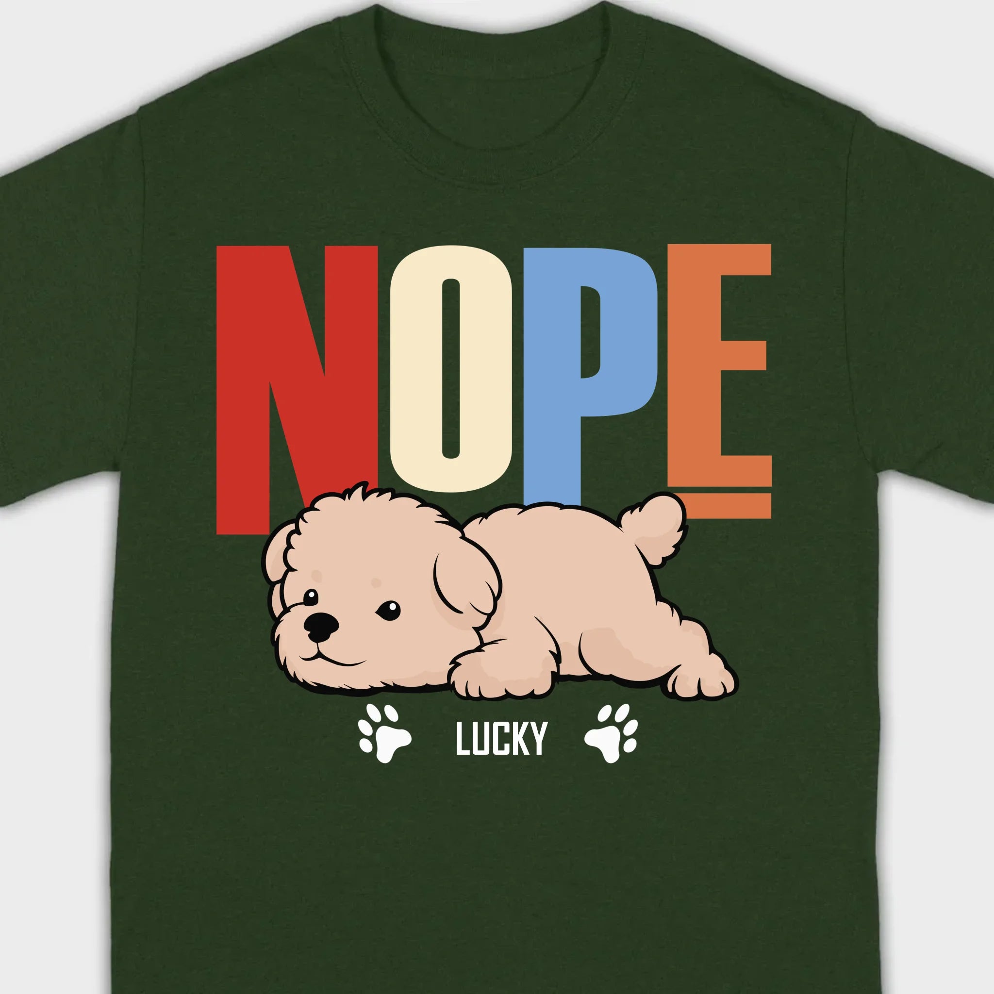 Custom Dog Breed Basic Tee, Personalized Pet Name T-Shirt - 89Prints