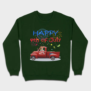 Personalized 4th of July Dog Shirt – Happy 4th of July Day Pup with Fireworks - 89Prints