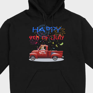 Personalized 4th of July Dog Shirt – Happy 4th of July Day Pup with Fireworks - 89Prints