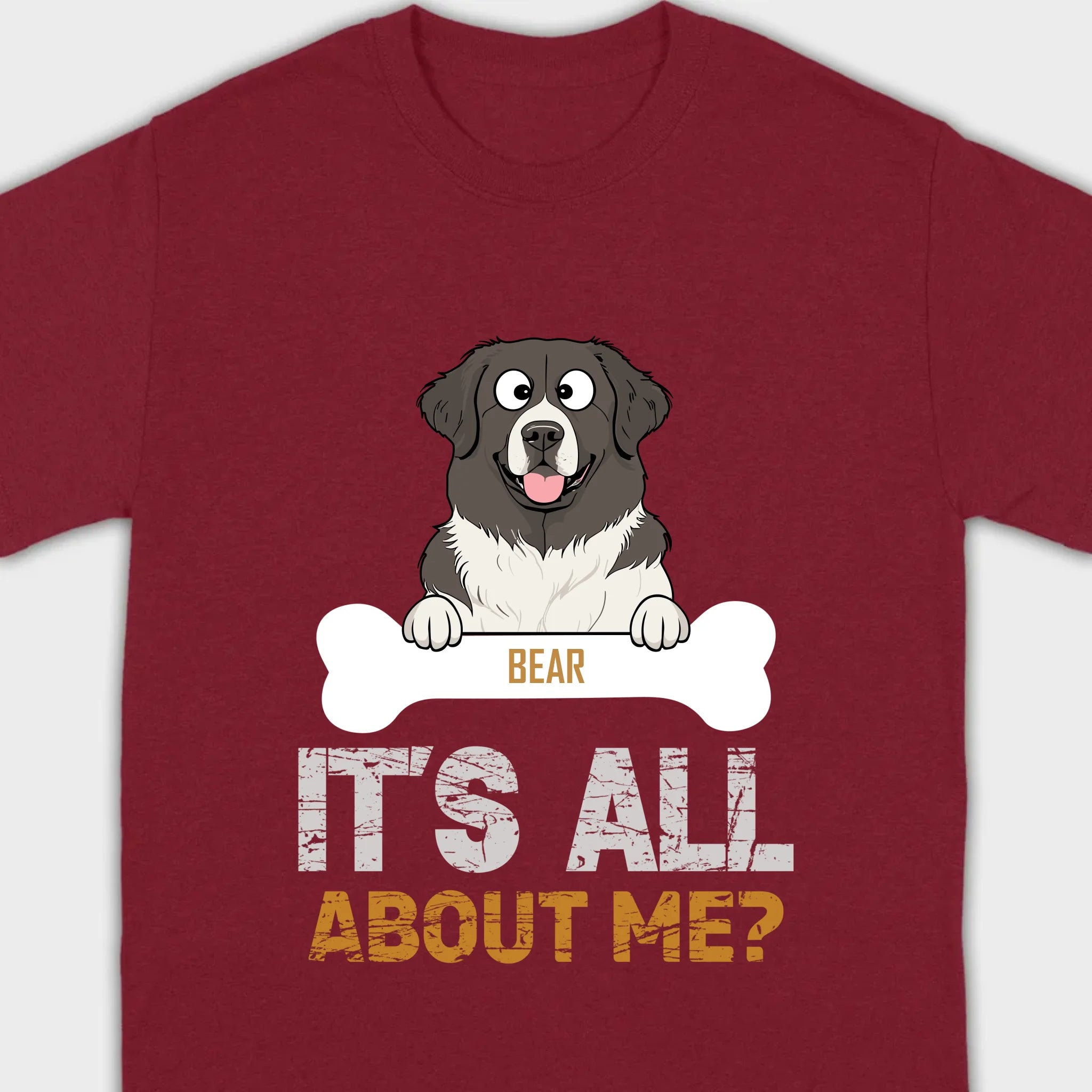 Custom Name Basic Tee With 