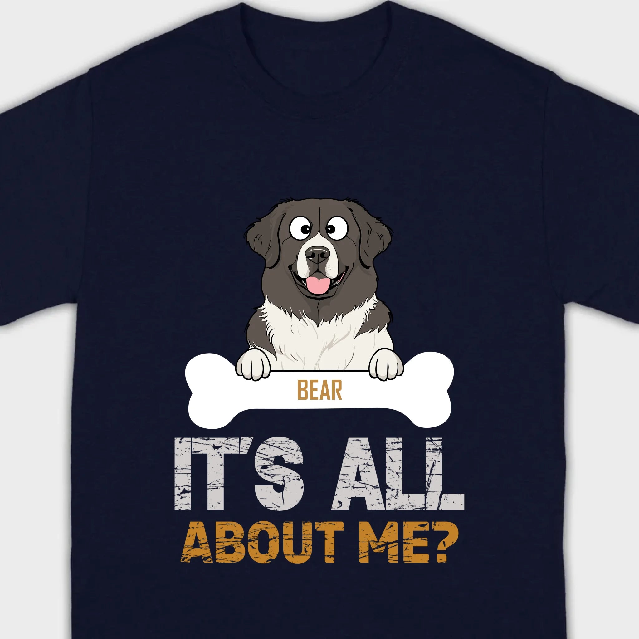 Custom Name Basic Tee With 