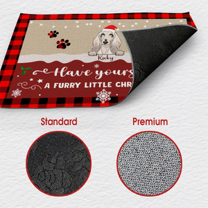 Personalized Christmas Doormat – Dog Rules the Holiday Door - 89Prints