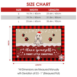 Personalized Christmas Doormat – Dog Rules the Holiday Door - 89Prints