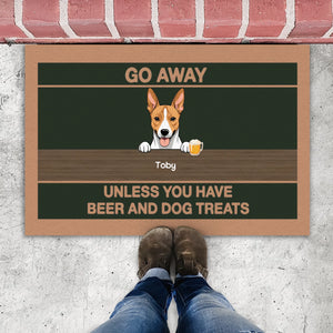 Chic Dog Doormat – Go Away Unless You Have Beer and Dog Treats - 89Prints