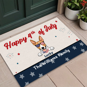 4th of July Home Decor – Personalized Patriotic Doormat - 89Prints