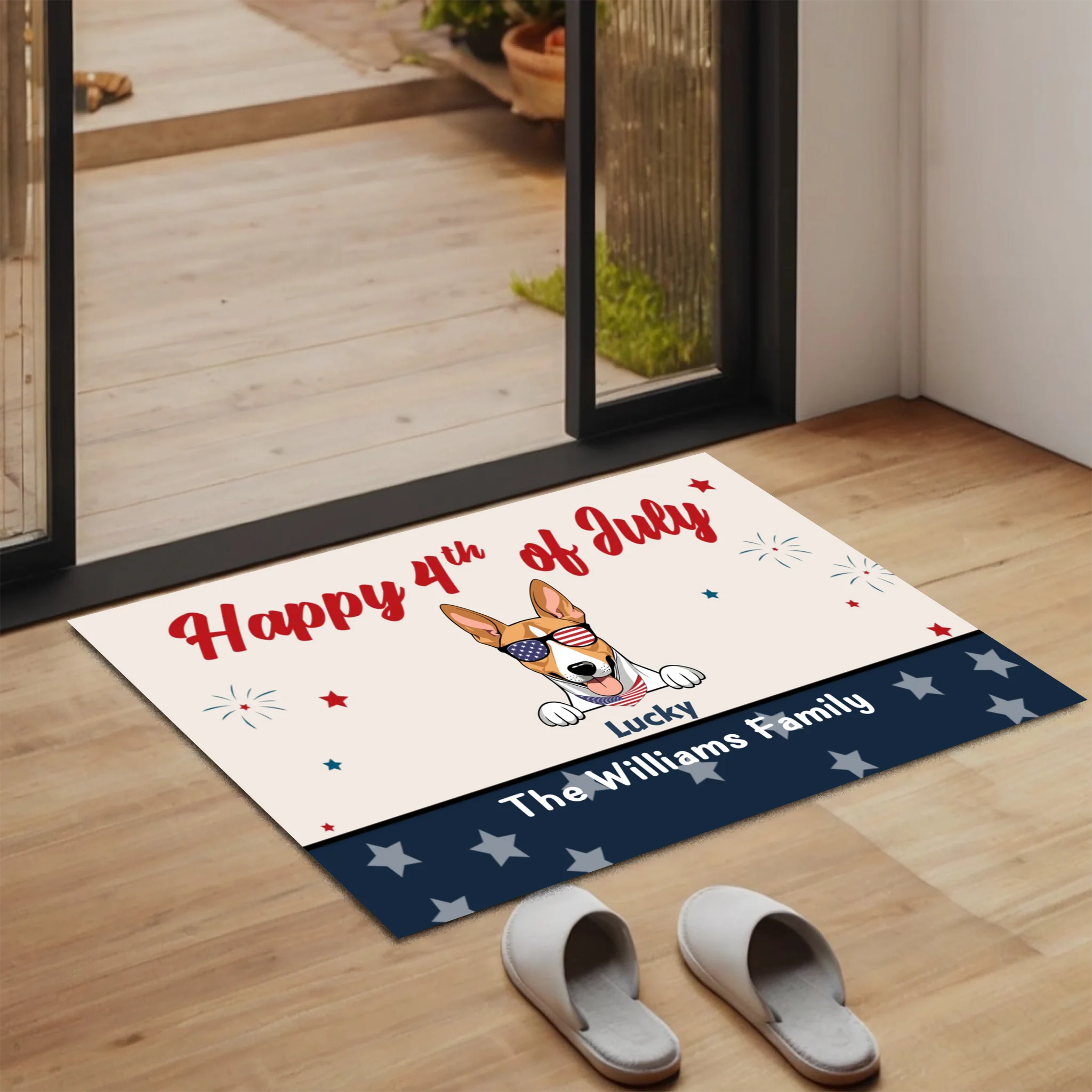 4th of July Home Decor – Personalized Patriotic Doormat - 89Prints