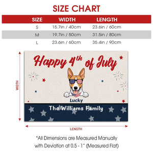 4th of July Home Decor – Personalized Patriotic Doormat - 89Prints