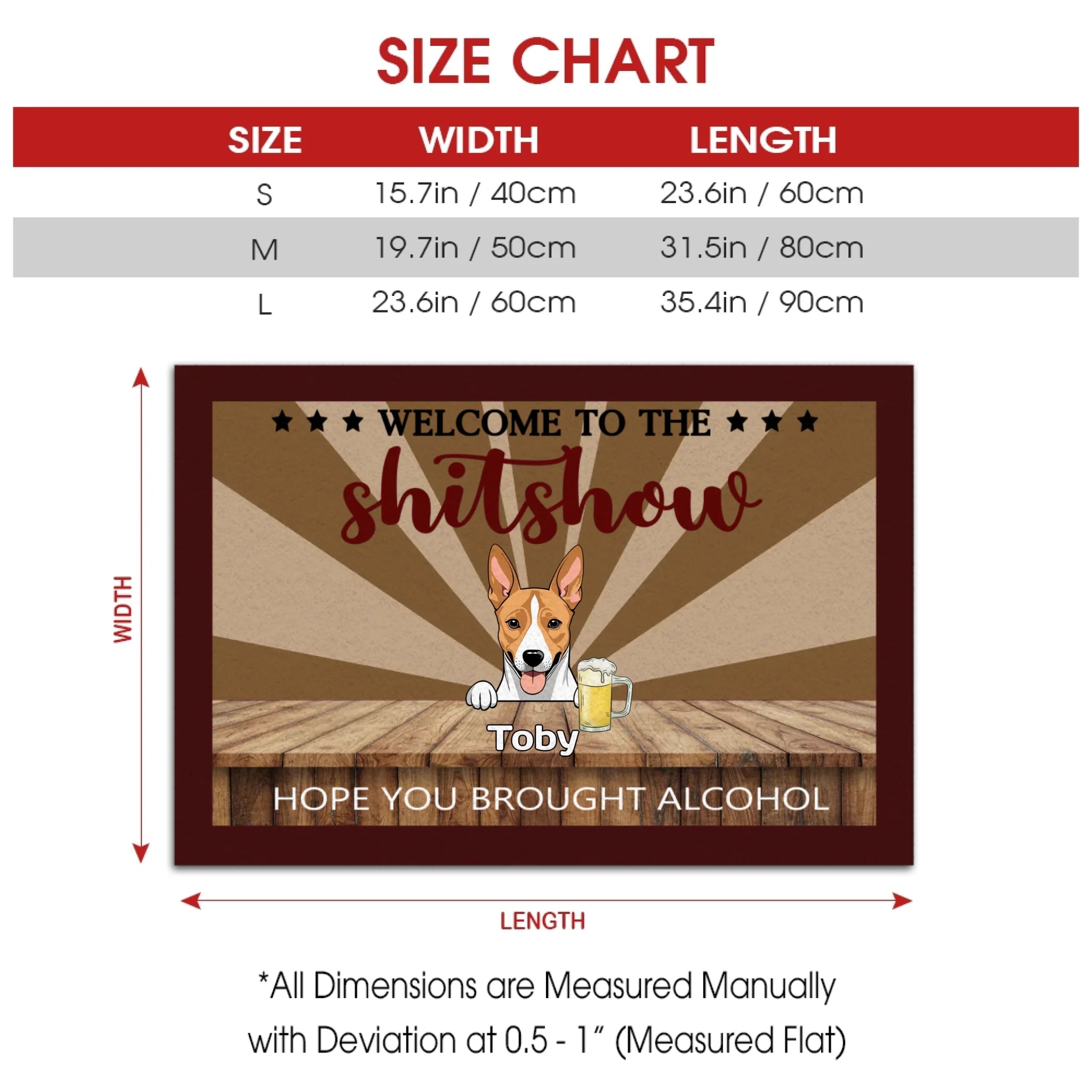 Welcome to the Shitshow – Personalized Funny Dog Doormat - 89Prints