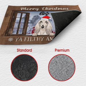 Merry Christmas Custom Dog & Cat Doormat | Personalized Pet Name Holiday Mat – 89Prints