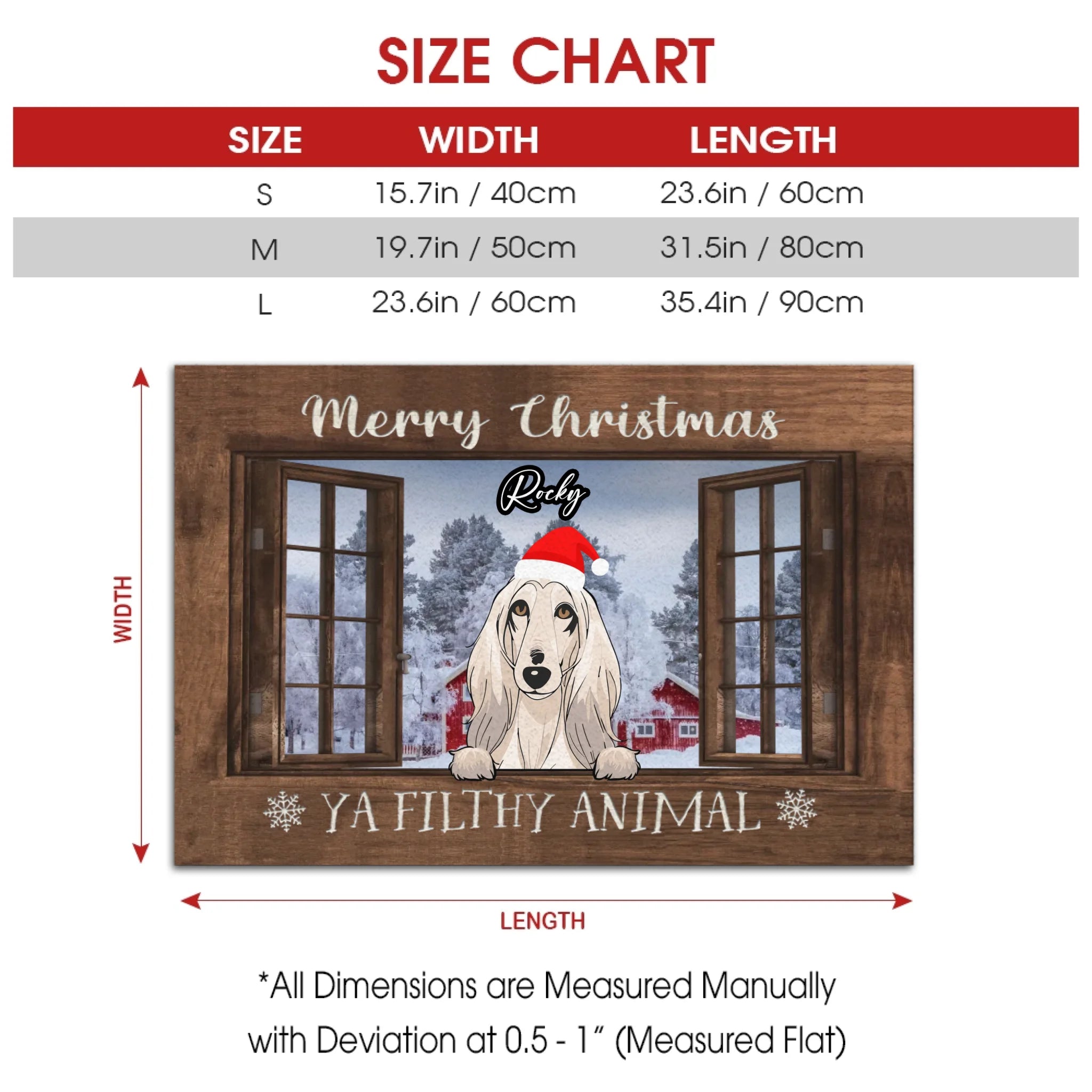 Merry Christmas Custom Dog & Cat Doormat | Personalized Pet Name Holiday Mat – 89Prints