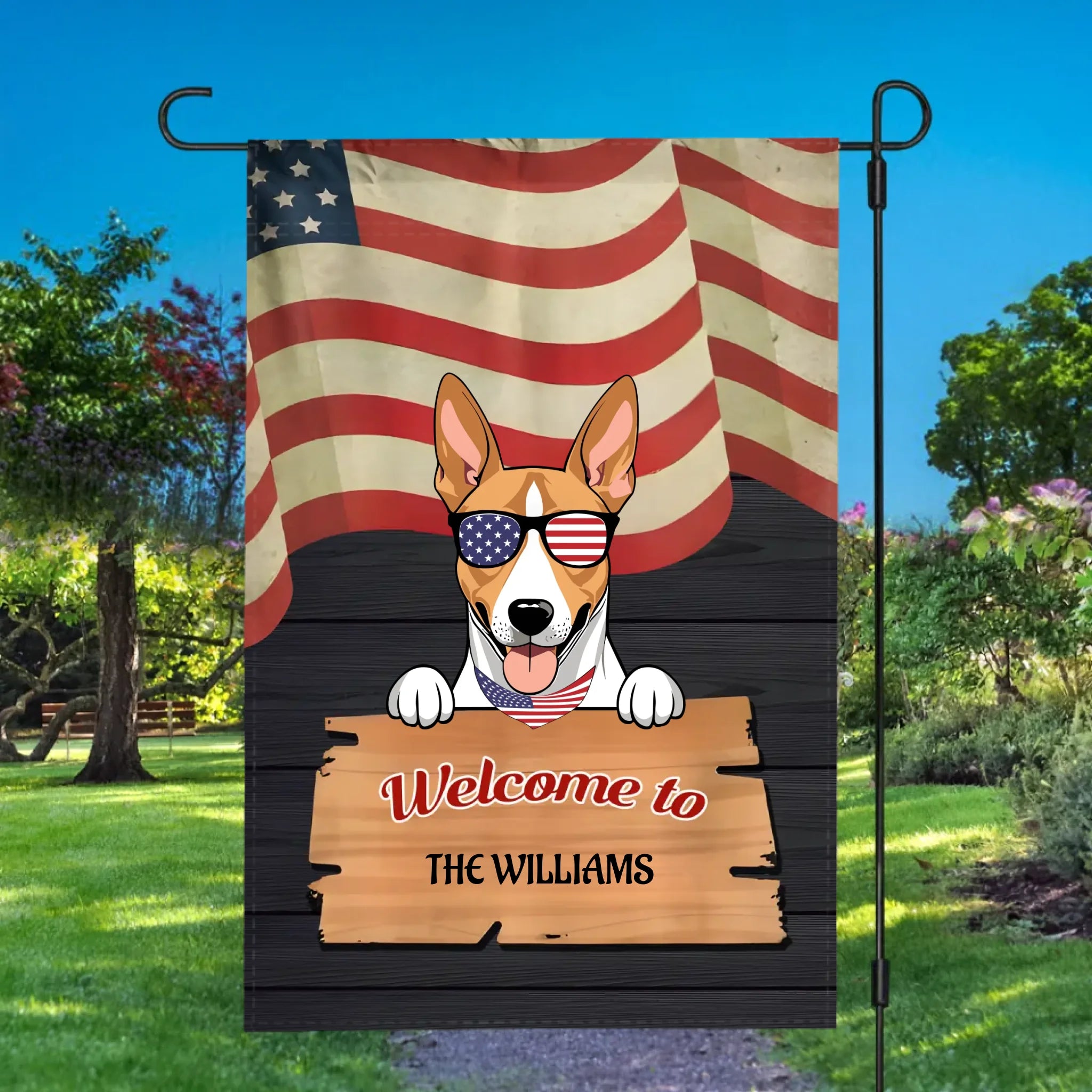 Personalized Dog Graden Flag – Welcome to [Name]'s Territory 89Prints
