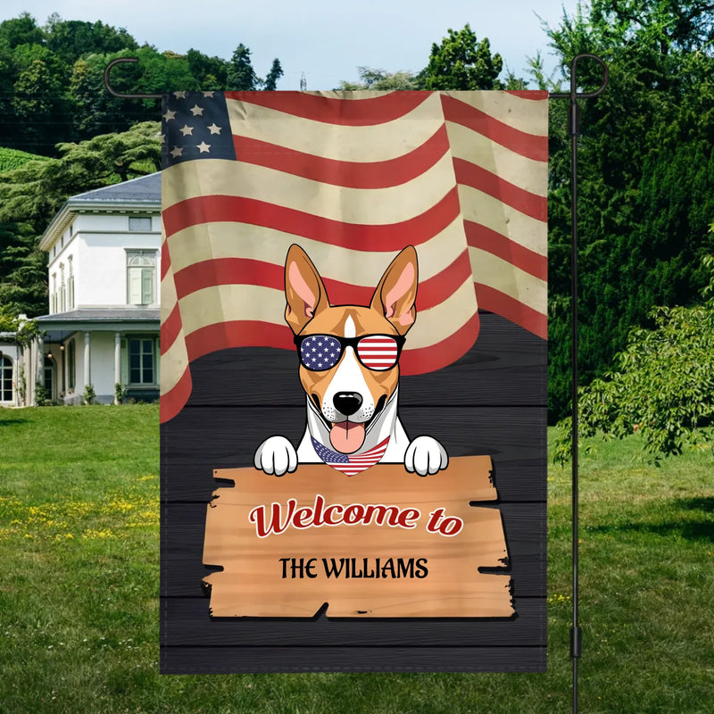 Personalized Dog Graden Flag – Welcome to [Name]'s Territory 89Prints