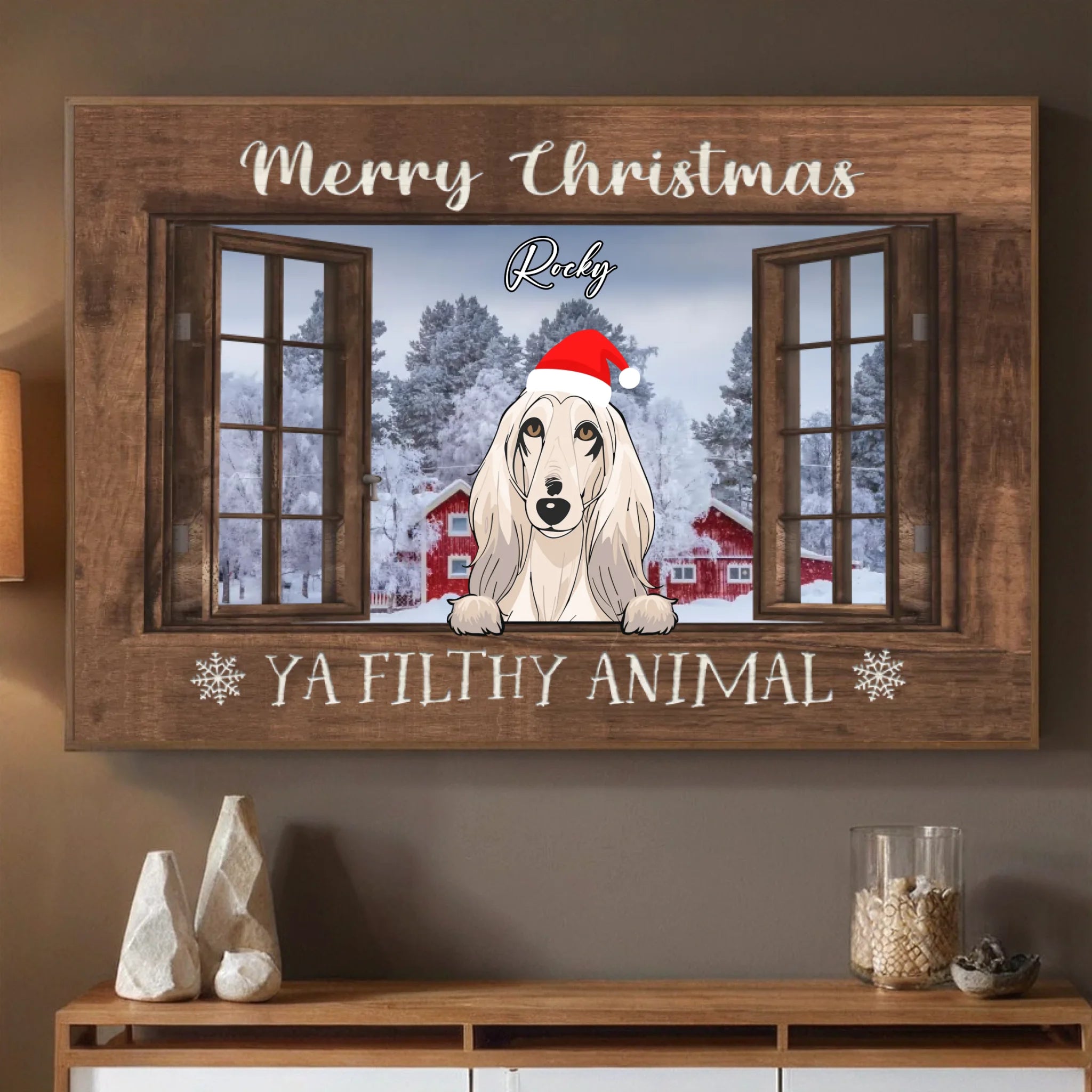 Custom Christmas Dog Poster – Best Friend Holiday Wall Art – 89Prints