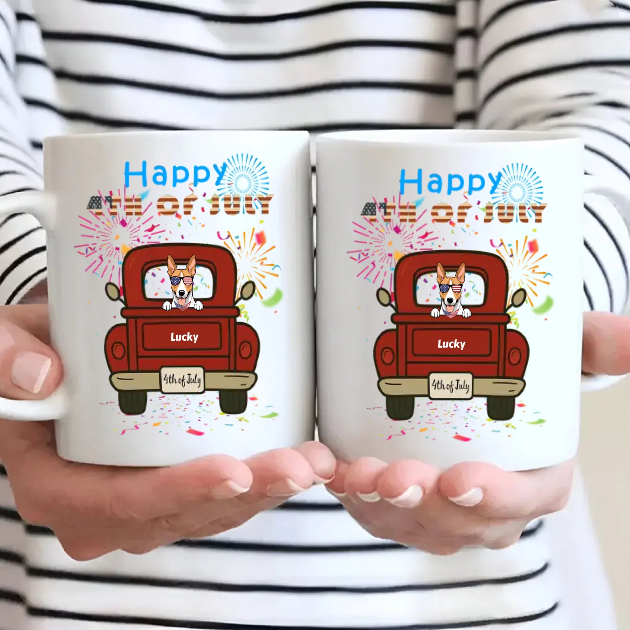 Patriotic Dog Magic Mug – Color-Changing Cup for 4th of July - 89Prints