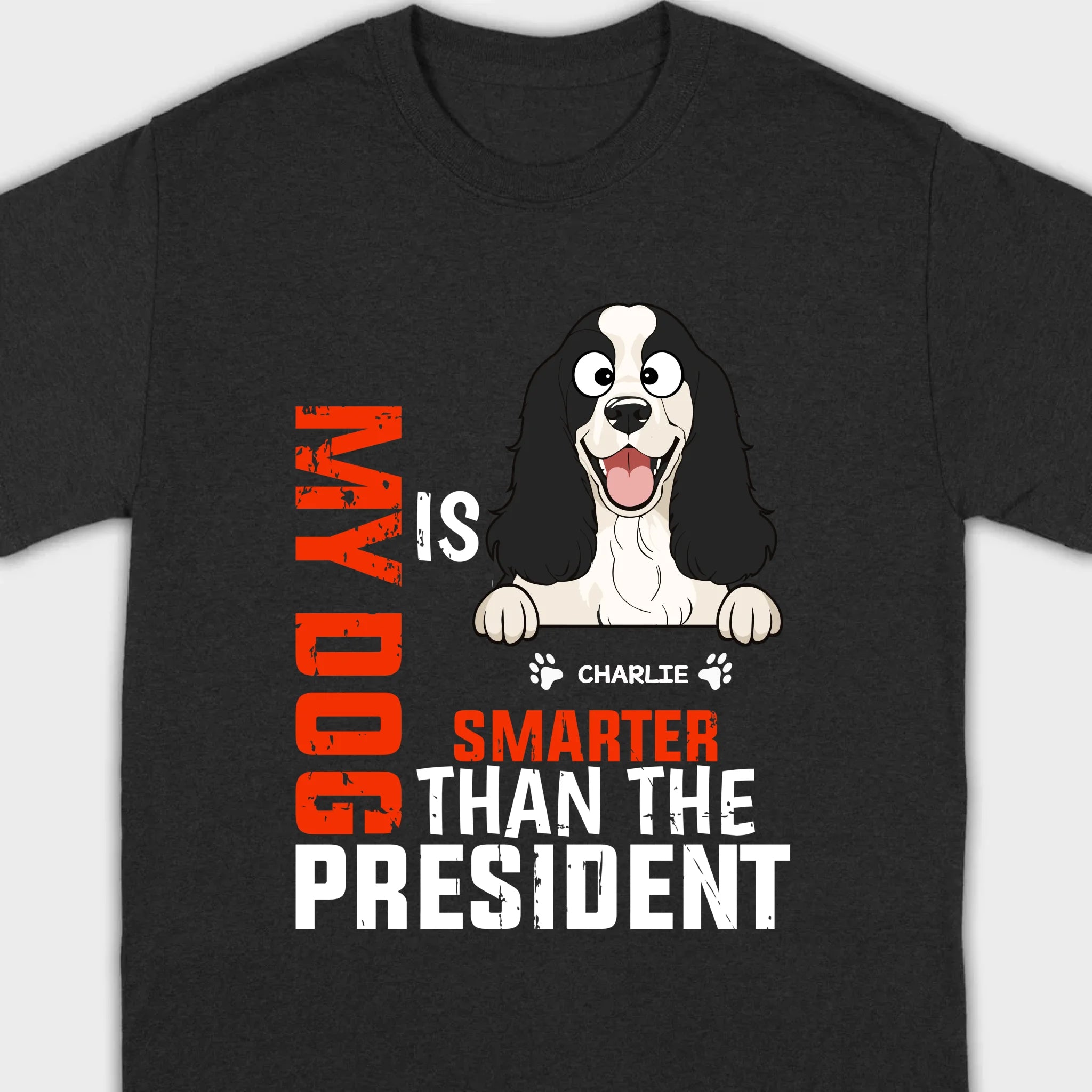 Funny Animal Lovers Shirt My Dog Is Smarter Than The President - 89Prints