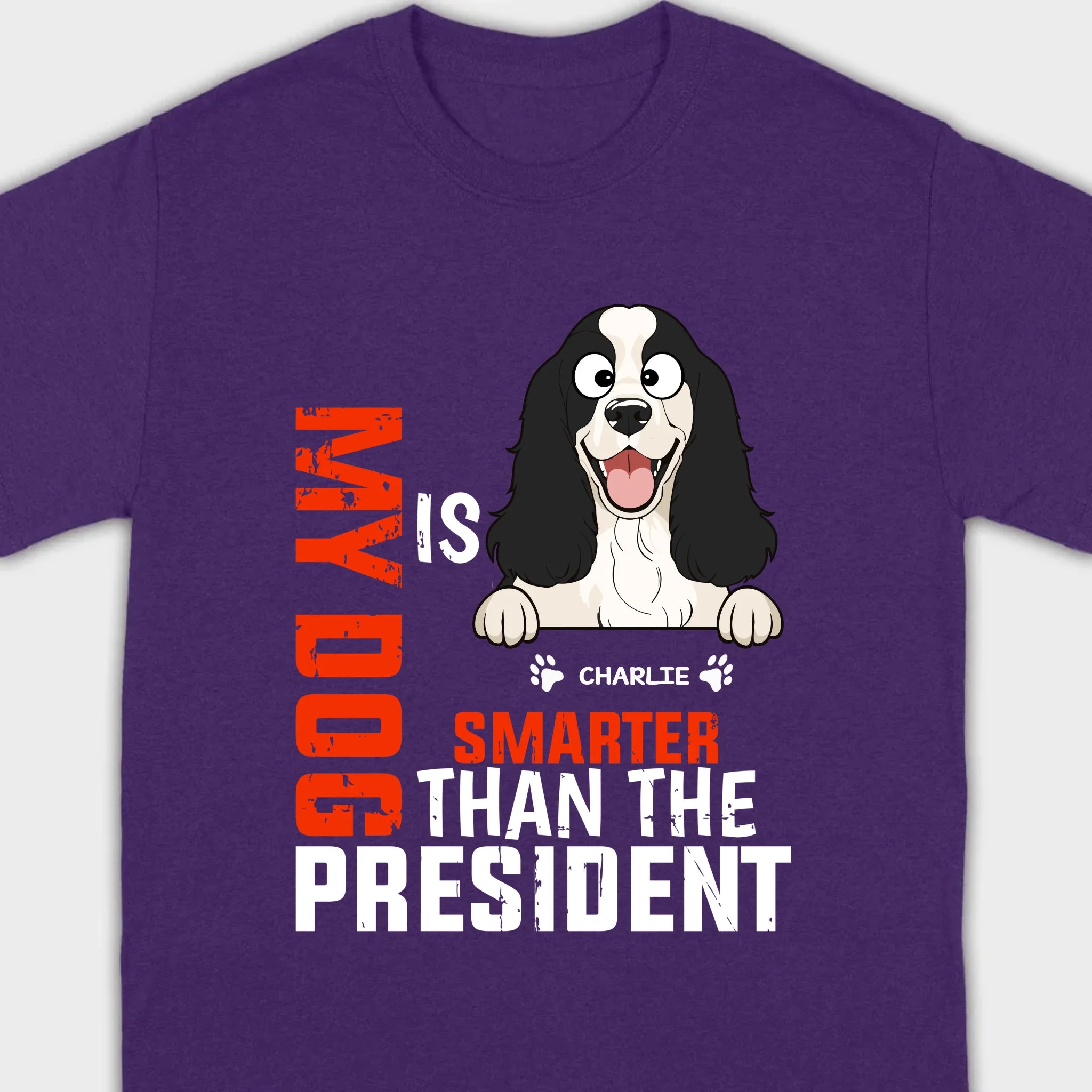 Funny Animal Lovers Shirt My Dog Is Smarter Than The President - 89Prints