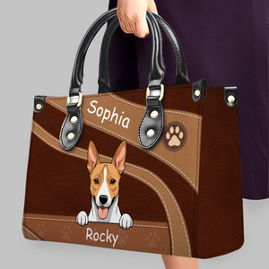 Customized Handbags With Name – Fur Baby Leather HandBag For Dog Groomers- 89Prints