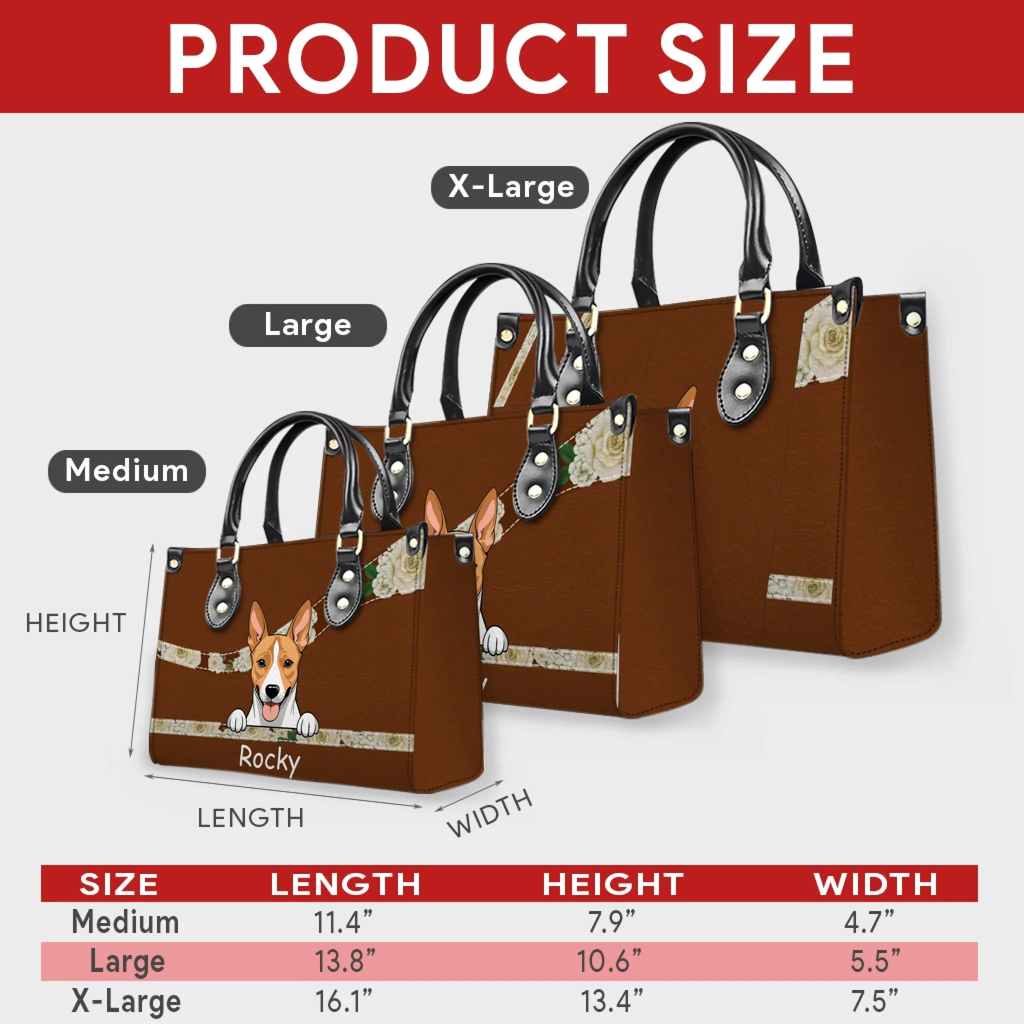 Custom Pet Art Handbag – Fur Baby Names Leather Bag – Gift for Dog Lovers - 89Prints