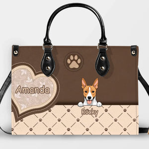 Personalized Multi-Pet Handbag with Custom Names and Illustrations - 89Prints