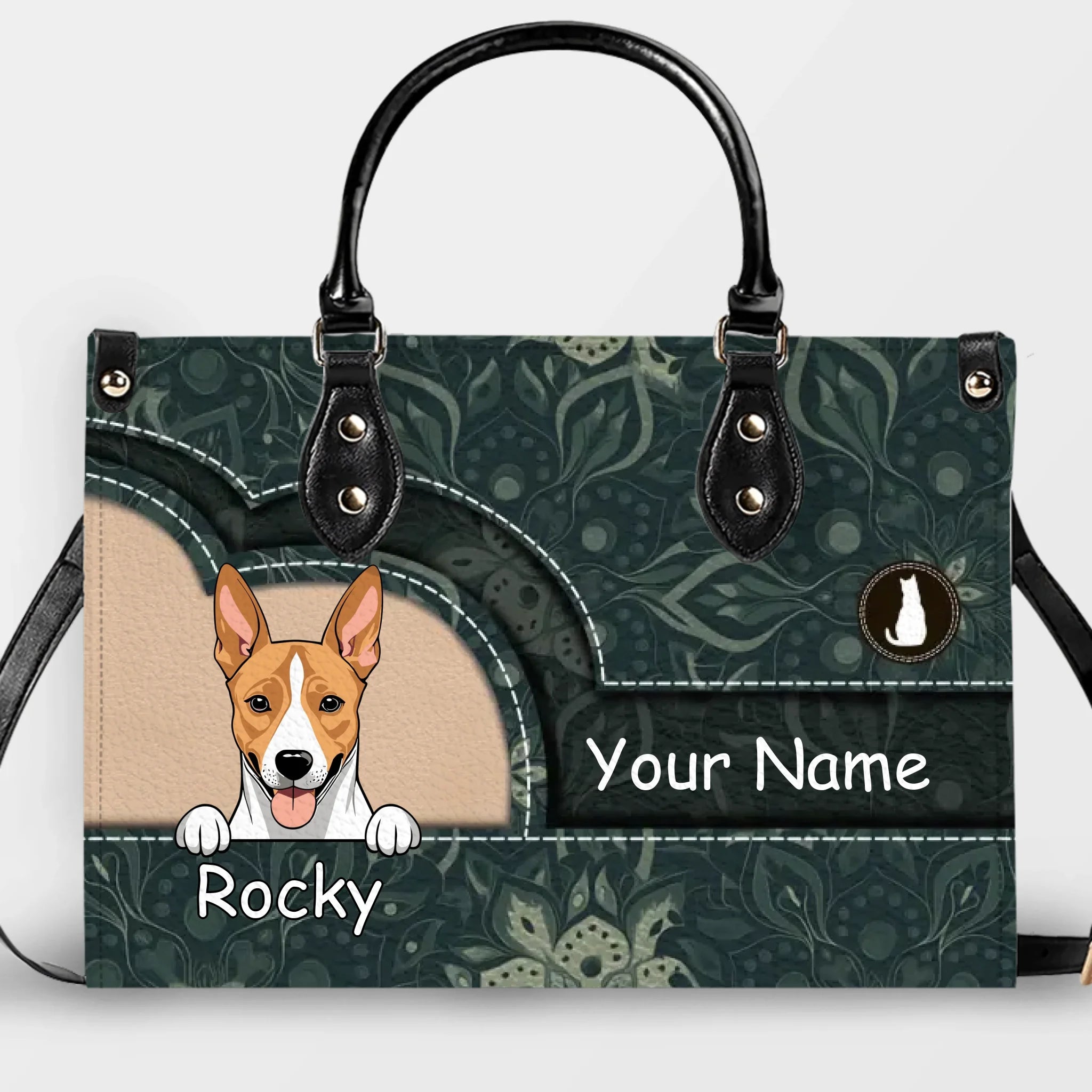 Personalized Pet Art Handbag with Custom Names and Multi Pet Illustrations - 89Prints