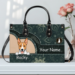 Personalized Pet Art Handbag with Custom Names and Multi Pet Illustrations - 89Prints