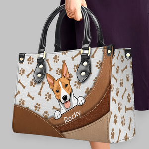 Personalized Pet Handbag – Custom Dog & Cat Names, Cute Paw Print Design - 89Prints