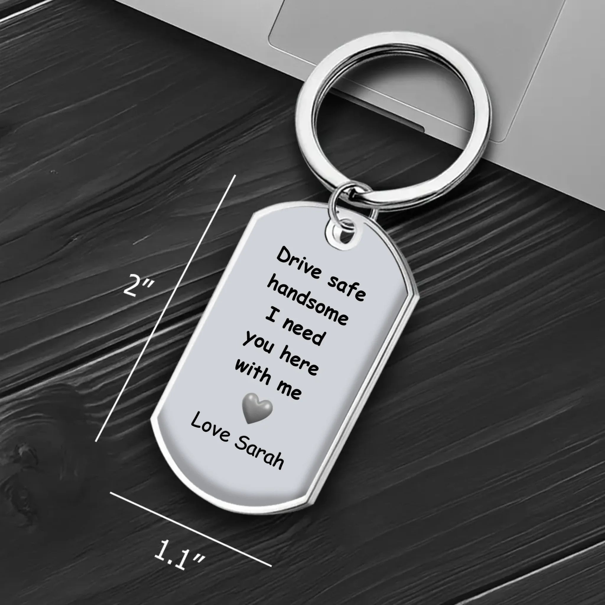 Custom Couple's Keepsake Keychain – Personalize with Your Photo, Names, and Special Words - 89Prints