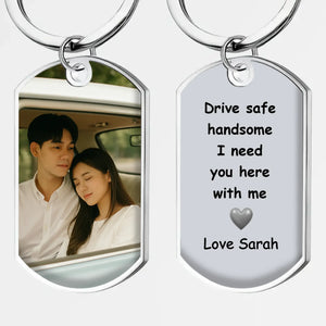 Custom Couple's Keepsake Keychain – Personalize with Your Photo, Names, and Special Words - 89Prints
