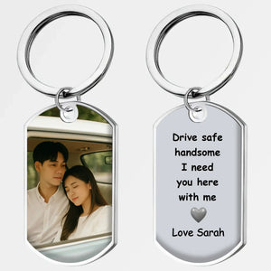 Custom Couple's Keepsake Keychain – Personalize with Your Photo, Names, and Special Words - 89Prints
