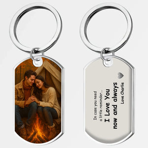 Love Message Couple Keychain – Personalized Photo & Name Keepsake - 89Prints