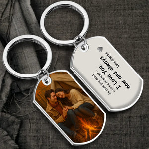 Love Message Couple Keychain – Personalized Photo & Name Keepsake - 89Prints