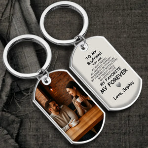 Custom Boyfriend Keychain with Photo - Engraved 