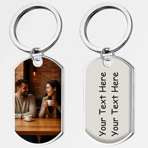 Your Words, Your Photo: Custom Personalizable Message Keychain – Unique Anniversary Keepsake - 89Prints