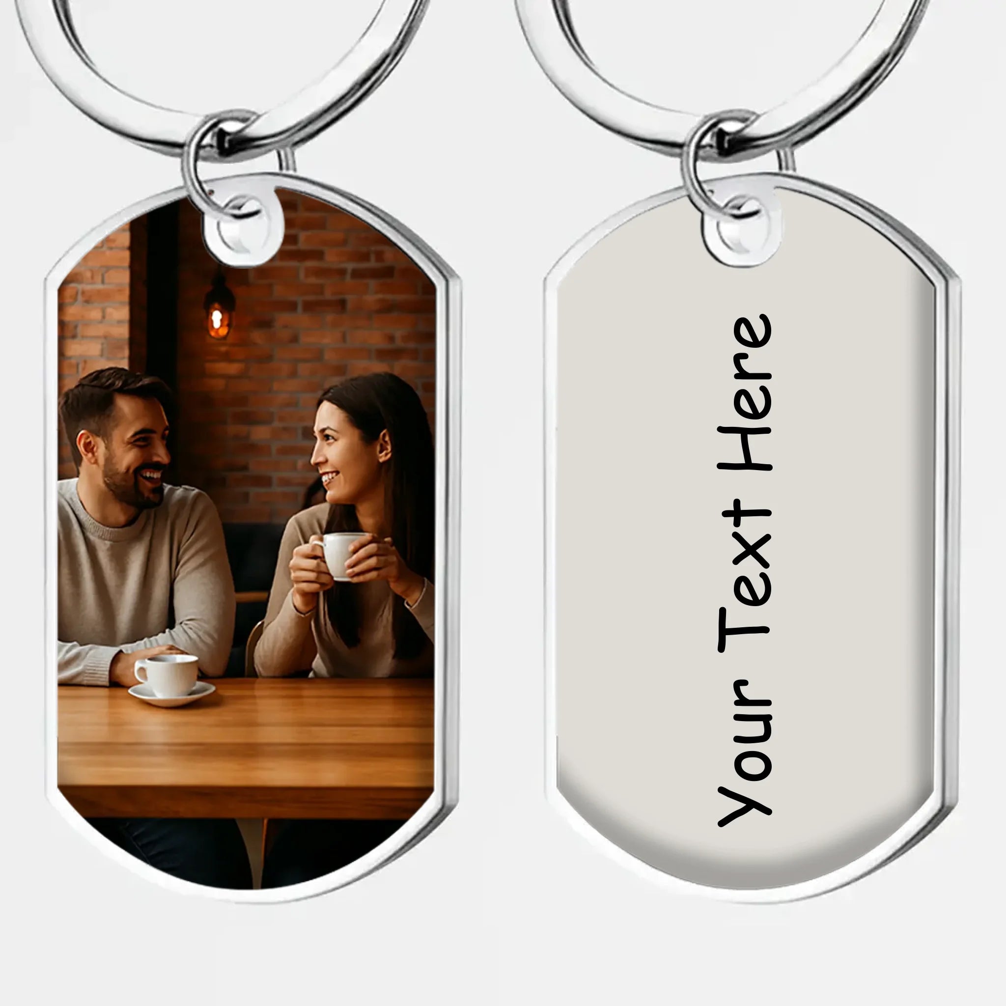 Your Words, Your Photo: Custom Personalizable Message Keychain – Unique Anniversary Keepsake - 89Prints