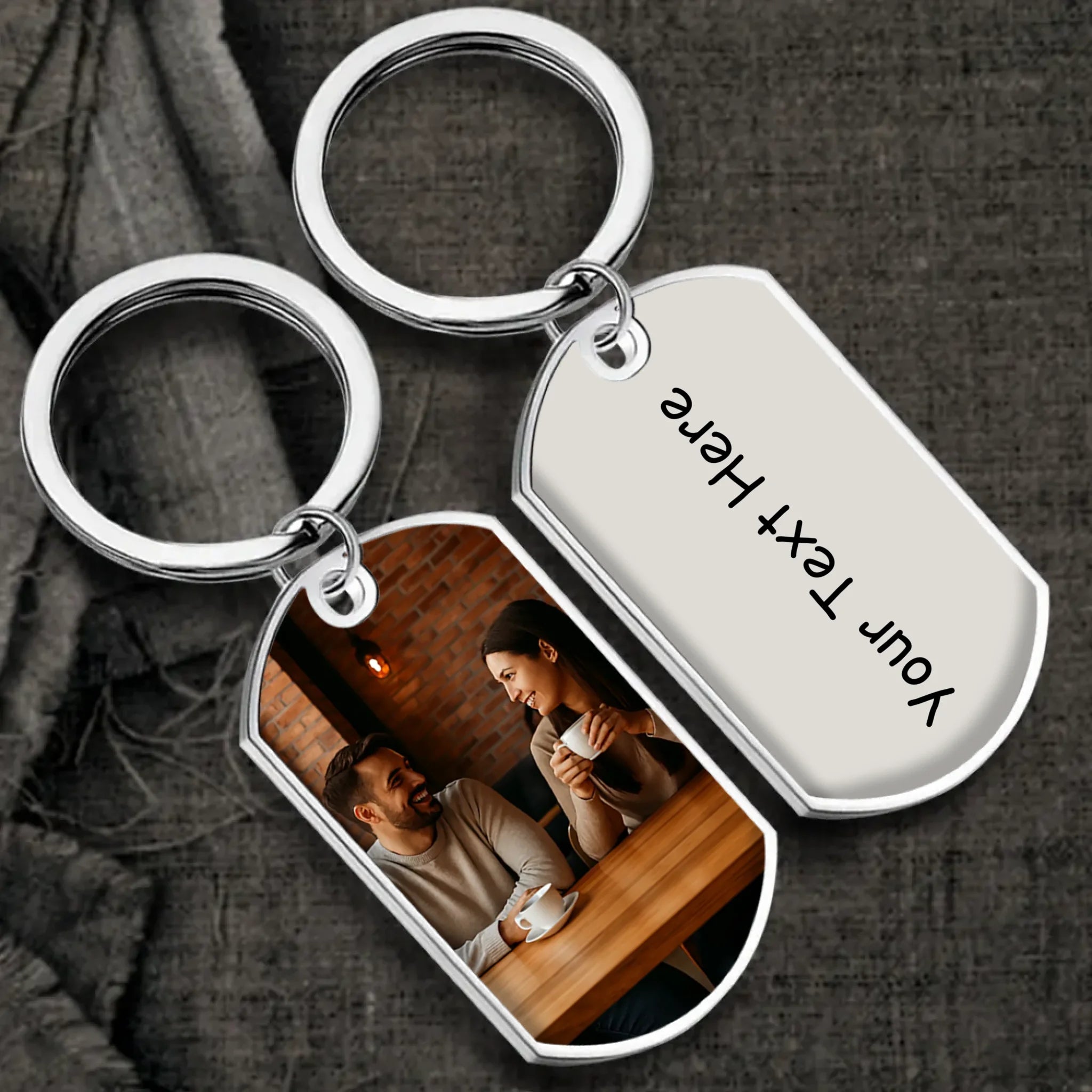 Your Words, Your Photo: Custom Personalizable Message Keychain – Unique Anniversary Keepsake - 89Prints