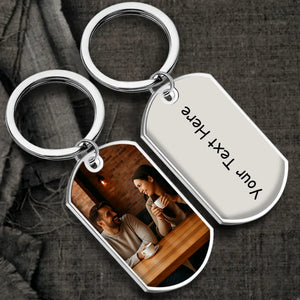 Your Words, Your Photo: Custom Personalizable Message Keychain – Unique Anniversary Keepsake - 89Prints