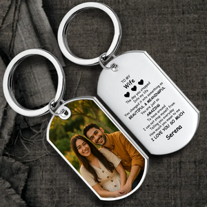 Personalized Photo Keychain – One-Side Engraved Text - Heartfelt Beautiful & Meaningful Message - 89Prints