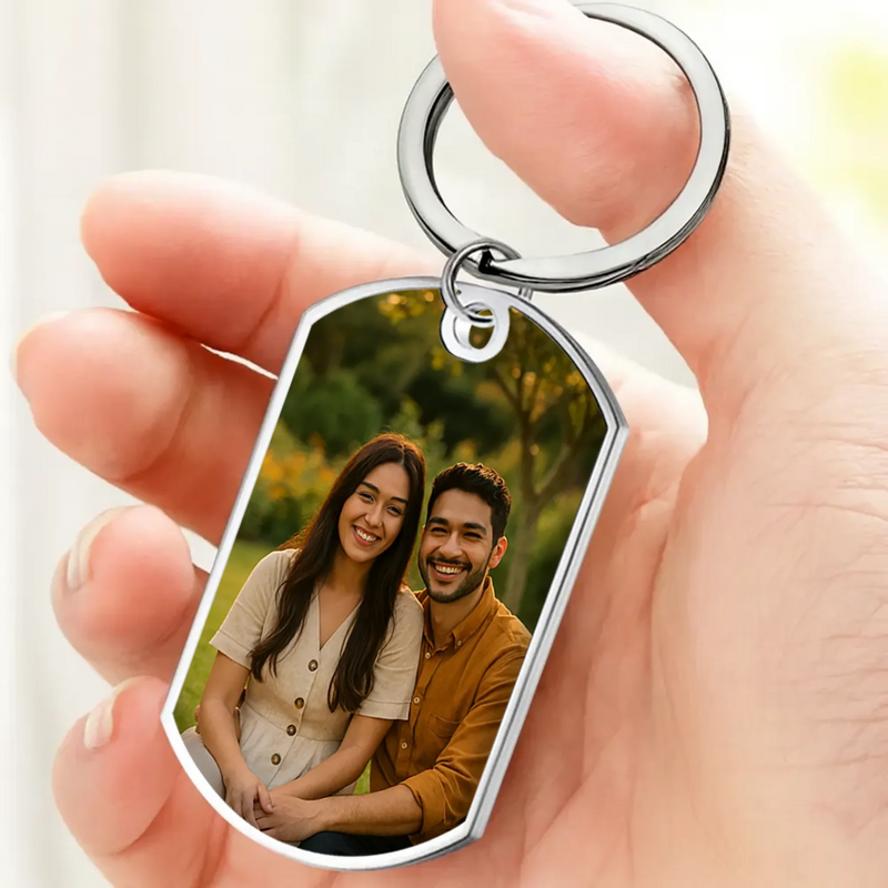 Meaningful Photo Couple Keychain - You Are Awesome One-Side Engraving & Custom Photo - 89Prints