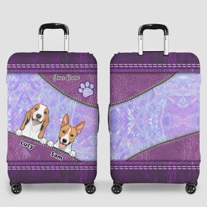 Purple Shine Pet Luggage Cover – Iridescent Purple Personalized Design - 89Prints