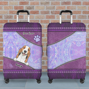 Purple Shine Pet Luggage Cover – Iridescent Purple Personalized Design - 89Prints