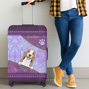 Purple Shine Pet Luggage Cover – Iridescent Purple Personalized Design - 89Prints