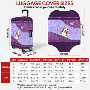 Purple Shine Pet Luggage Cover – Iridescent Purple Personalized Design - 89Prints