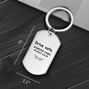 One-of-a-Kind Photo Keychain for Couples - Custom Name Engraved Drive Safe Keychain - 89Prints
