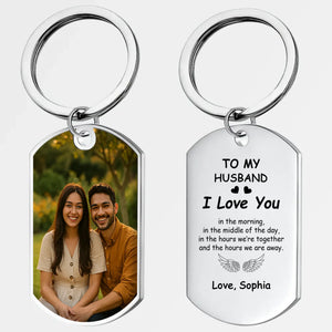 I Love You In Every Moment Keychain – Couple Gift with Photo and Name Engraving – 89Prints