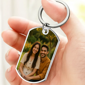 I Love You In Every Moment Keychain – Couple Gift with Photo and Name Engraving – 89Prints