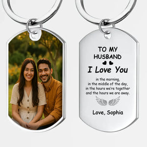 I Love You In Every Moment Keychain – Couple Gift with Photo and Name Engraving – 89Prints