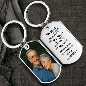 Always in Our Hearts Grandparents Memorial Keychain - Photo-Based Design with Engraved Name - 89Prints